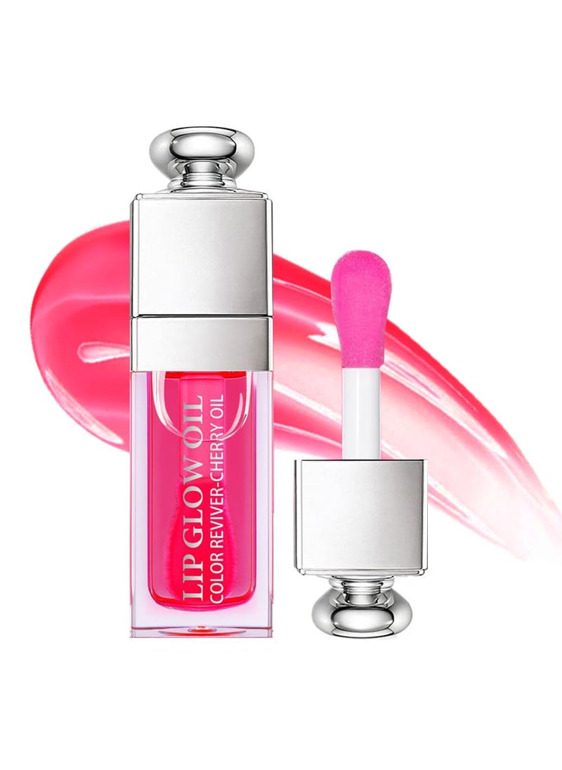 Gecomo Fruit Flavored NoSticky Lip Gloss Balm for Dry Lips  Hydrating and Nourishing Cherry Lip Oil 02 OZ 