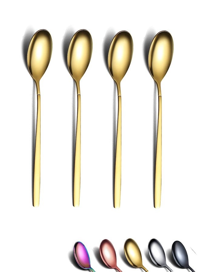 Berglander ملاعق شاي بيرغلاندر الذهبية، 6.3 بوصة، طقم من 4 ملاعق، مصنوعة من الفولاذ المقاوم للصدأ ومطلية بالتيتانيوم اللامع بالذهب، ملاعق شاي ذهبية صغيرة، ملاعق حلوى، آمنة للاستخدام في غسالة الصحون - Image 1