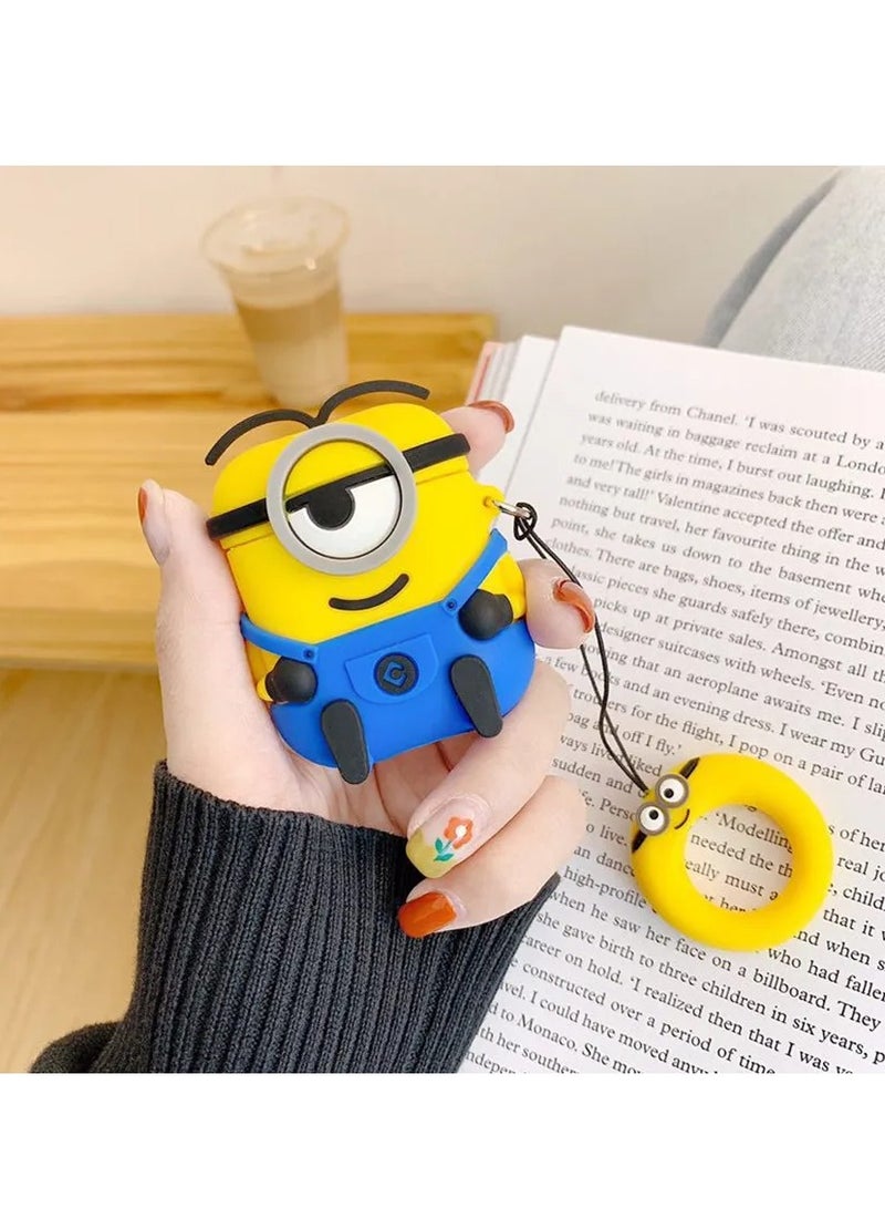 Airpods 4 Case Protective Silicone Cover 3D Design with Anti-Lost Keyring Compatible with Apple AirPods 4  . - Image 1