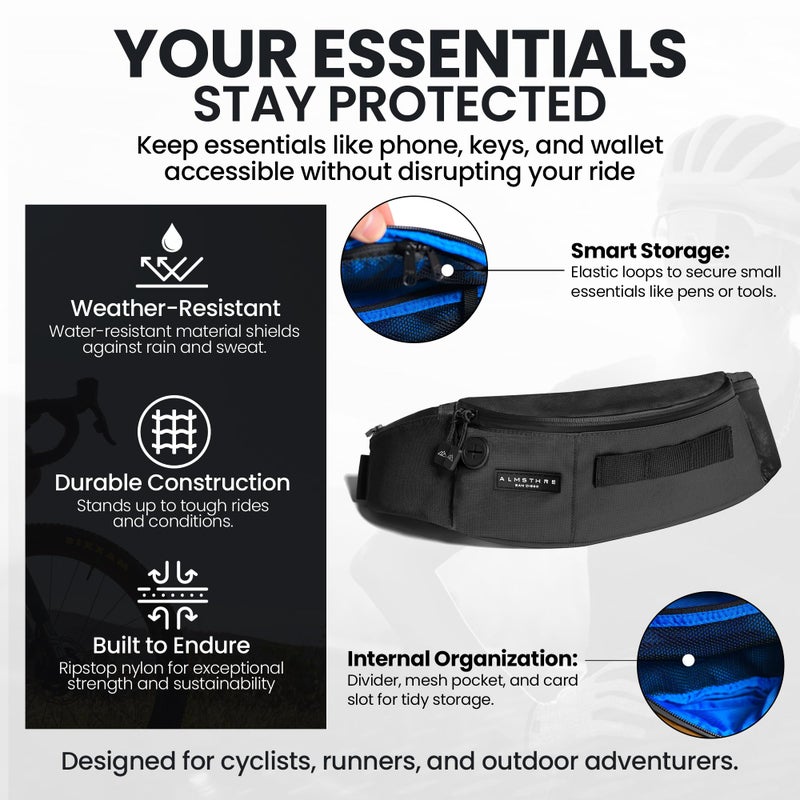 Almsthre Hip Pack Midnight Black, Midnight Black - Image 2