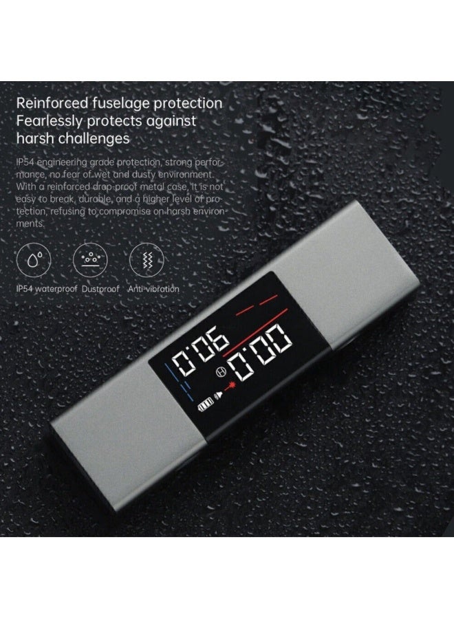 DUKA Dual Laser Protractor Digital Inclinometer Gauge with Rotatable Holder, Angle Measure Ruler with Bi-Directional Marking, Real Time Laser Level Angle Meter with Type-C Charging and Double LED Screen - Image 2