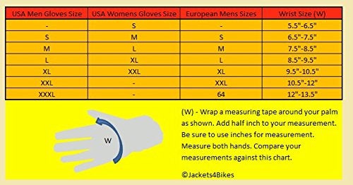Jackets 4 Bikes Motorcycle Gloves - Premium Perforated Leather for Men Women, Touch Screen, Non-Slip Motorbike Cruiser Street Black L - Image 5