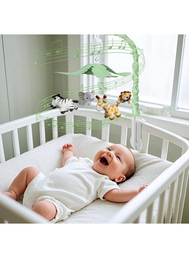 Feisike Jungle Safari Baby Crib Mobile with 35 Soothing Lullabies & 3 Modes - Adjustable Nursery Mobiles for Boys & Girls, Animal-Themed Nursery Decor Musical Mobile for Crib or Bassinet - Image 5