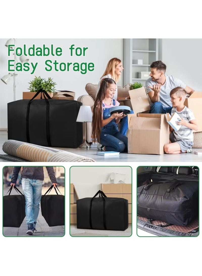 ZEESQUARE 180L Extra Large Moving Storage Bag with Strong Zippers & Reinforced Handles – Heavy Duty Waterproof Storage Tote for Clothes, Bedding, Blankets, Travel, Luggage, Dorm Room & Home Organization, Foldable Space Saving Moving Bag - Image 5