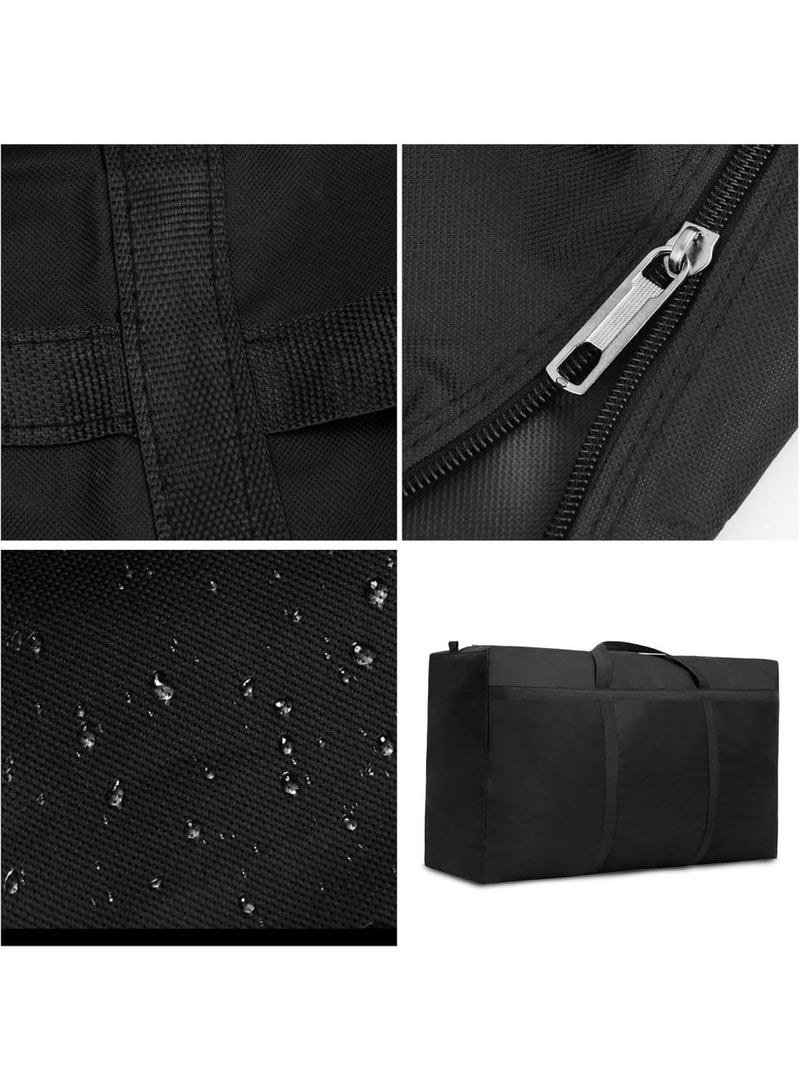 ZEESQUARE 180L Extra Large Moving Storage Bag with Strong Zippers & Reinforced Handles – Heavy Duty Waterproof Storage Tote for Clothes, Bedding, Blankets, Travel, Luggage, Dorm Room & Home Organization, Foldable Space Saving Moving Bag - Image 3