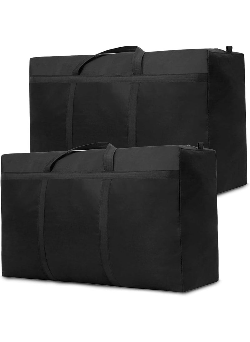 ZEESQUARE 180L Extra Large Moving Storage Bag with Strong Zippers & Reinforced Handles – Heavy Duty Waterproof Storage Tote for Clothes, Bedding, Blankets, Travel, Luggage, Dorm Room & Home Organization, Foldable Space Saving Moving Bag - Image 1