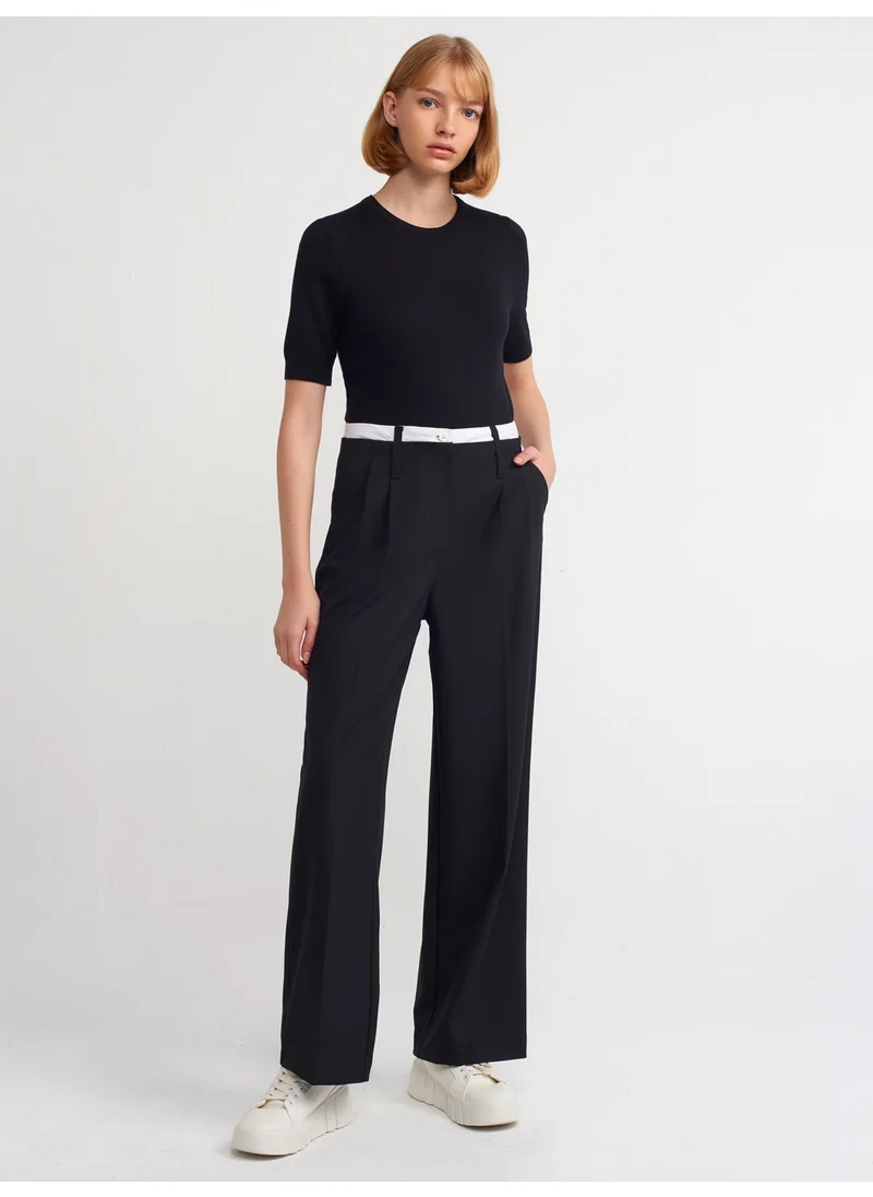 ديلفين 71210 Dad Fit Classic Trousers-Black