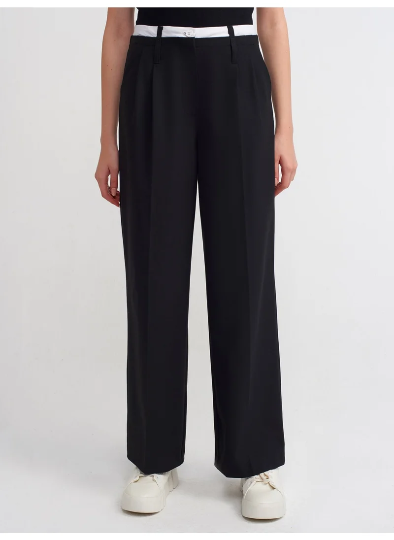 Dilvin 71210 Dad Fit Classic Trousers-Black