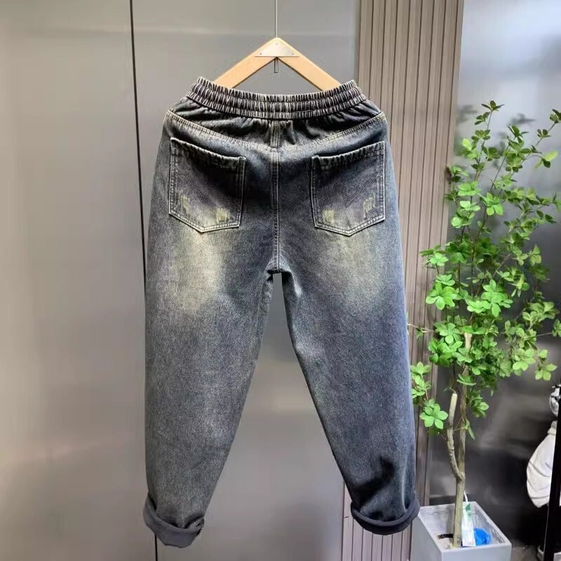 Unisex Classic Denim Jeans Loose Fit Daily Outdoor Wear - Image 5