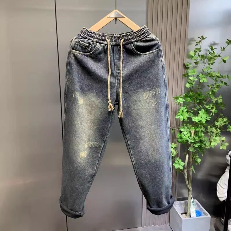 Unisex Classic Denim Jeans Loose Fit Daily Outdoor Wear - Image 4
