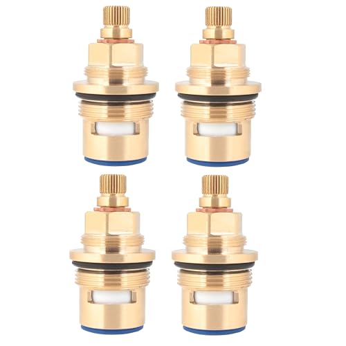 NEW WARE Ceramic Disk Fitting Brass FLT Type 28 x 1.5 Spindle Tap Cartridge Inner Repair Part Pack of 4 - Image 1