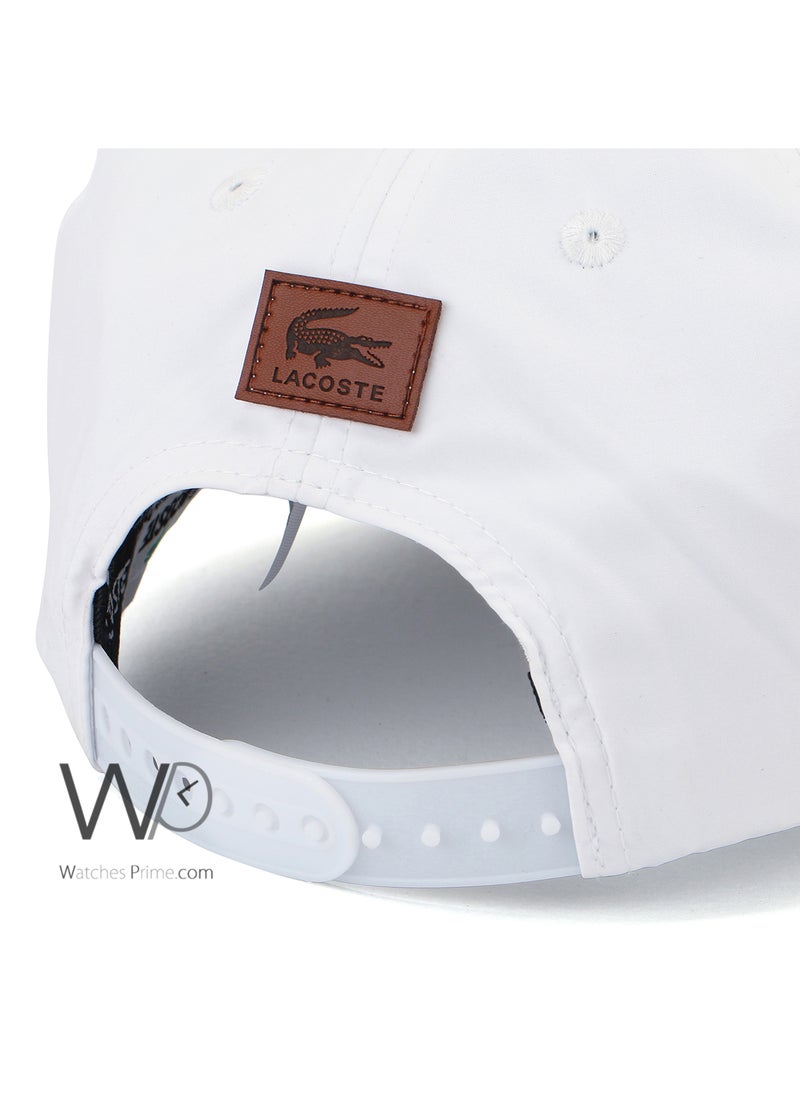LACOSTE Lacoste Baseball Cap White Color Cotton Hat For Men  - Image 3