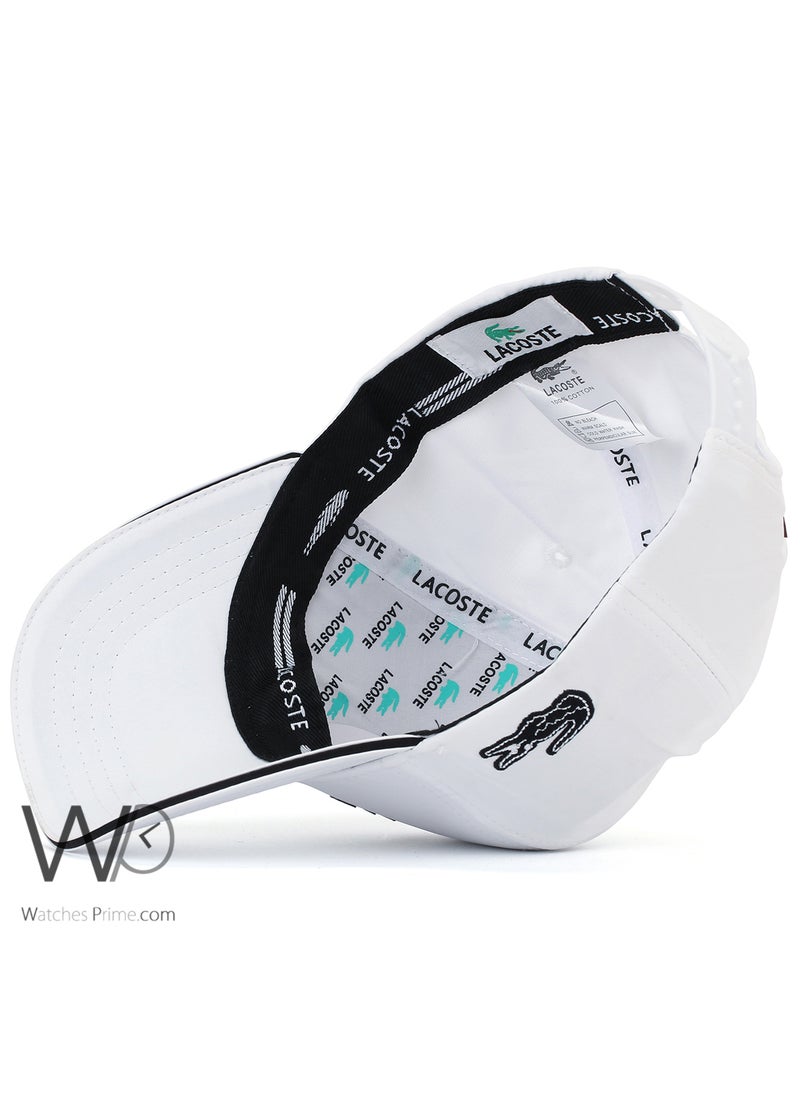 LACOSTE Lacoste Baseball Cap White Color Cotton Hat For Men  - Image 4