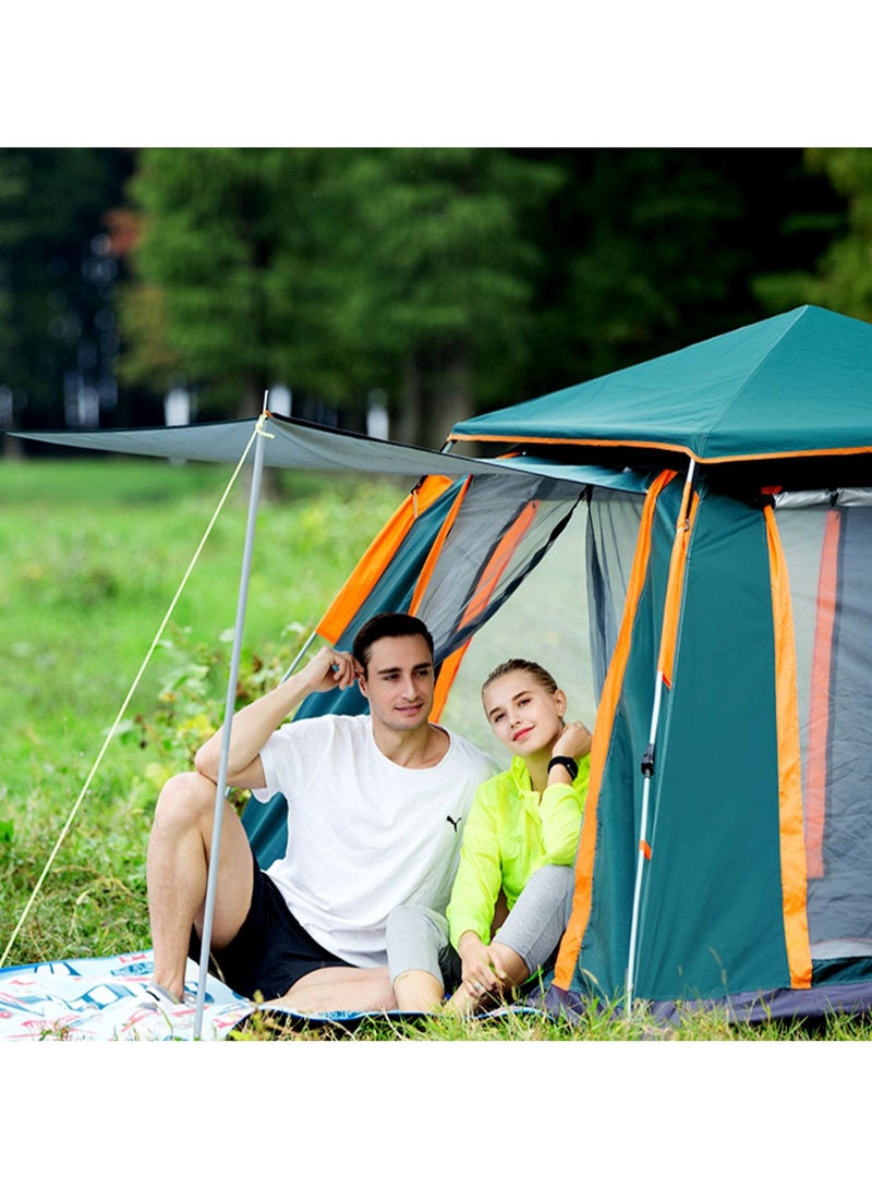 واكيمي خيمة تخييم كبيرة جدًا، سهلة التركيب في 5 دقائق، تتسع من 5 إلى 8 أشخاص، مقاومة للعوامل الجوية، مزودة بغطاء مطري وحقيبة حمل، مساحة رأس أكبر بنسبة 20% من المظلات التقليدية، خيام عائلية للنزهات الخارجية، تجمعات عائلية، خيمة كبيرة مزدوجة الطبقات. - Image 2