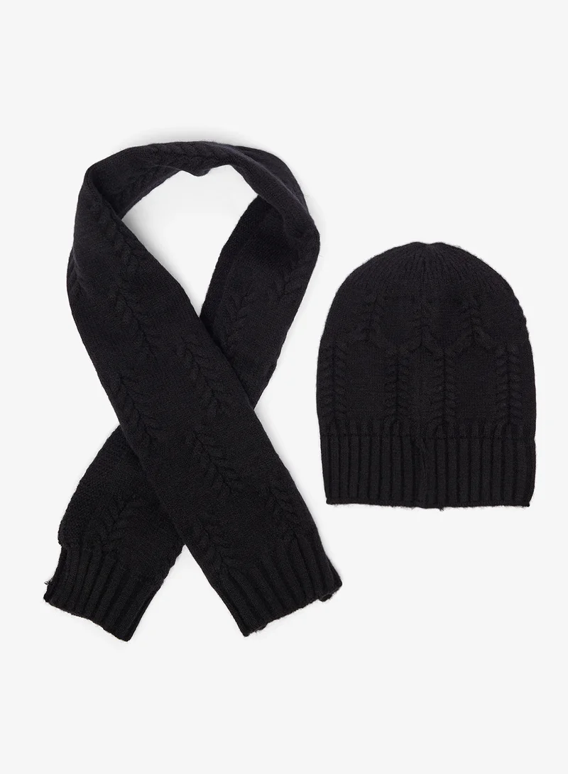 جينجر 2 Pack Winter Beanie & Scarf Set