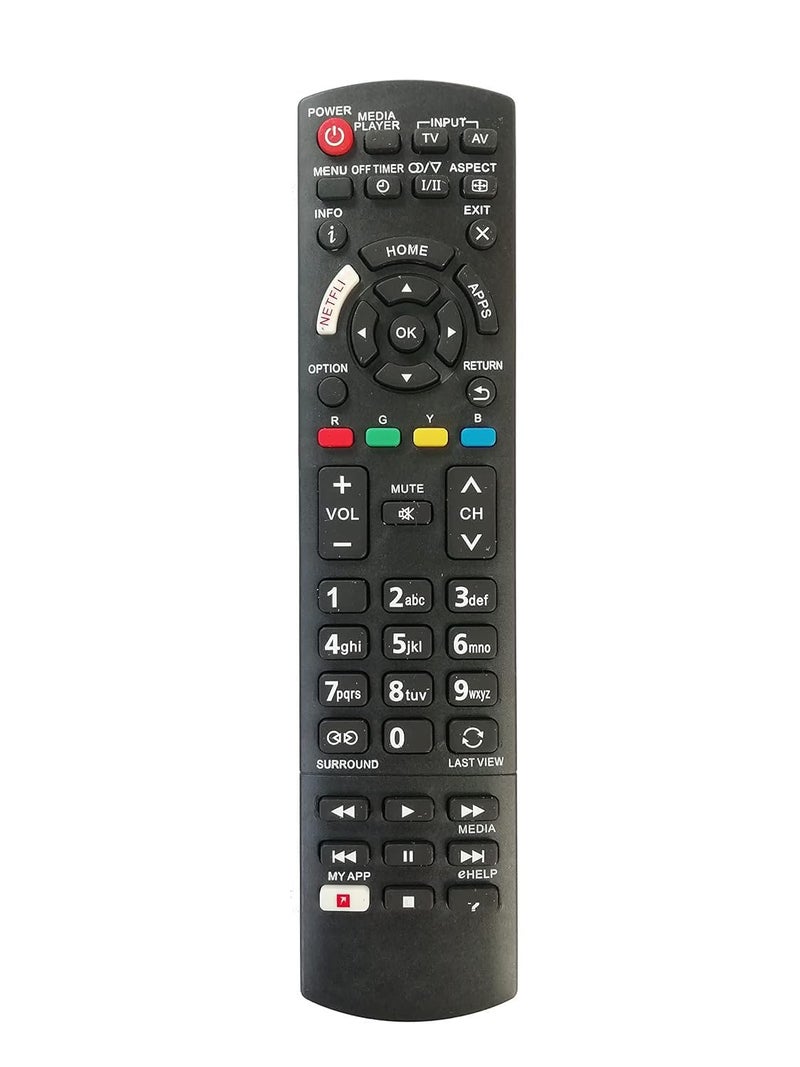 LipiWorld® LED Netflix Function Smart Tv Universal Remote Control (Replacement Panasonic Led Tv Old Exactly Same Will Only Work) Compatible for Panasonic Tv Remote - Image 1