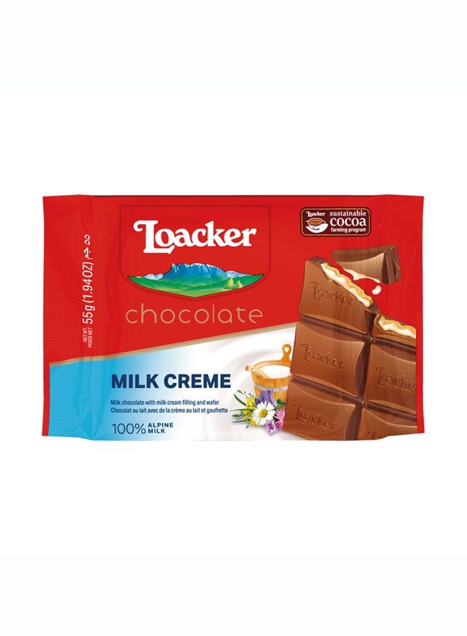 Loacker Chocolate 55g Milk Crème