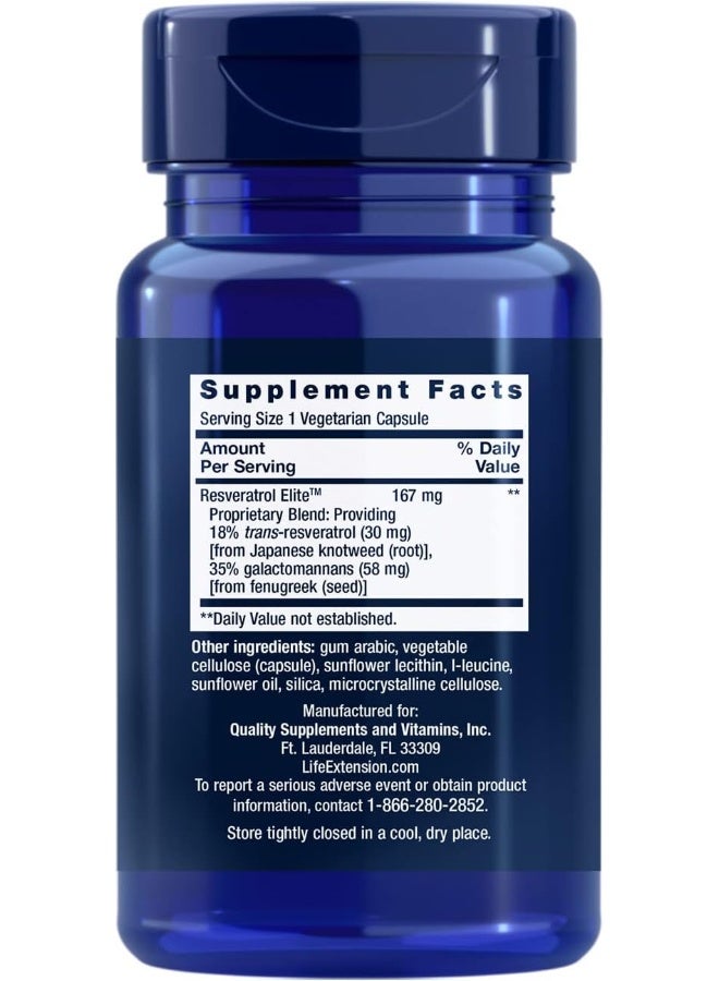 Life Extension Resveratrol Elite - Transresveratrol Supplements - Image 2