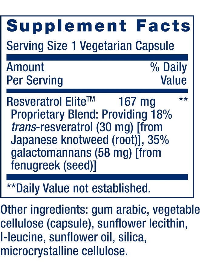 Life Extension Resveratrol Elite - Transresveratrol Supplements - Image 3