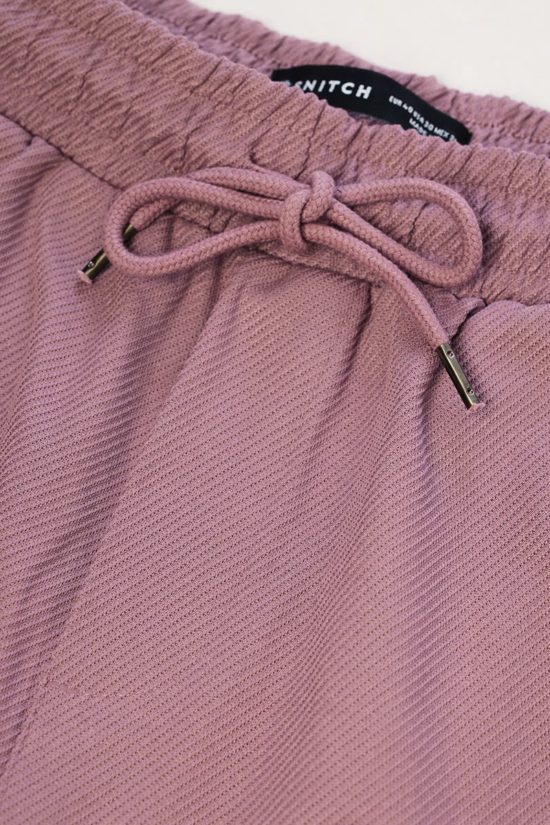 SNITCH Lavender Regular Fit Textured Shorts for Men | Best Price UAE
