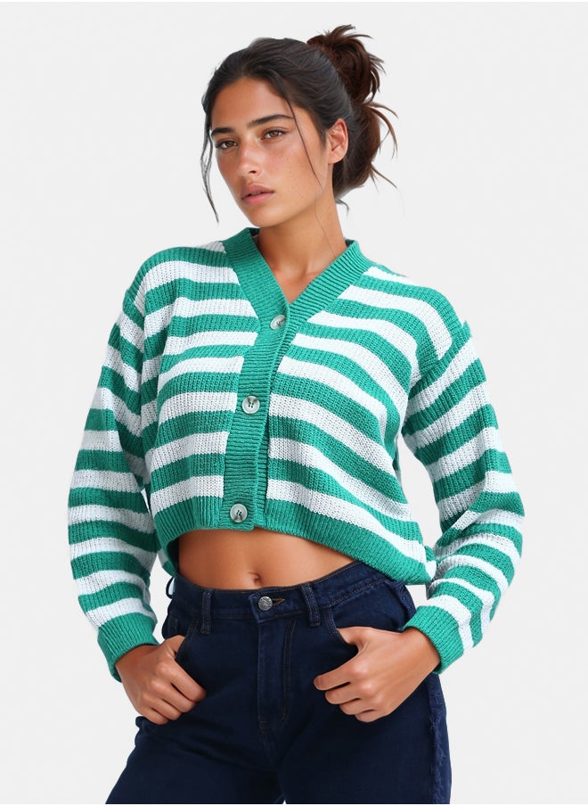 RAVIN Feminine Long Sleeves Short Cardigan  - Image 2