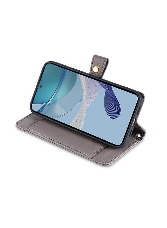 S-TOP Case For Kyocera Android One S10 Sheep Texture Cross-body Zipper Wallet Leather Phone Case - Image 4