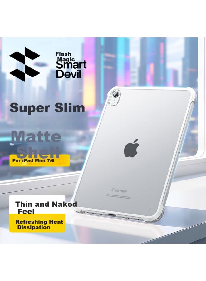 Smartdevil Ipad Mini 7/6 Protective Case 24/22 Models Ipad Mini 7/6 Protective Cover Frosted Anti-Fingerprint Apple Acrylic Transparent Frosted Grey - Image 1