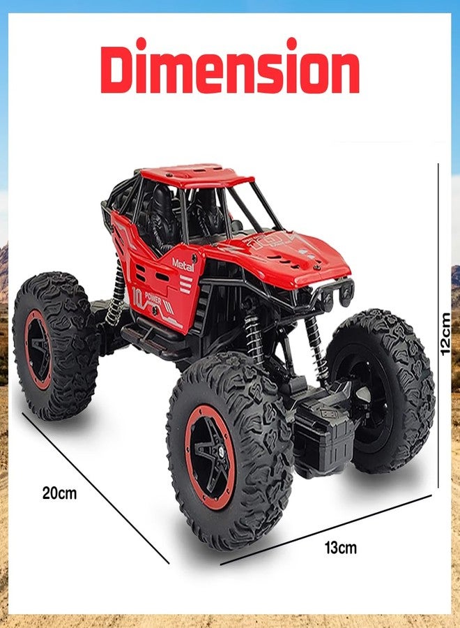 Wembley Remote Control Big Size Rock Crawler Car for Kids - Off-Road RC Monster Truck with Water Mist Smoke Effect, 2WD High Speed, 45° Climbing Toy Car - Red - Image 2