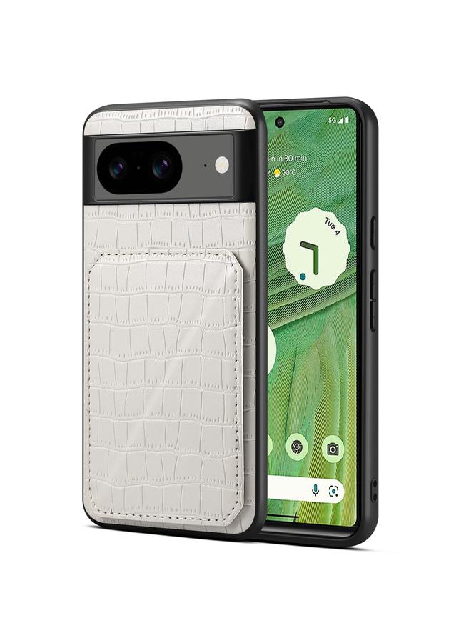 Case For Google Pixel 7 Crocodile Texture Holder Electroplating Phone Case