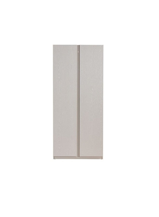 Infinity 2 Door Wardrobe With Hanger And Shelves | Modular Wardrobe | Modern Design Storage For Bedroom L100xW59xH230cm - L.Taupe - Image 1