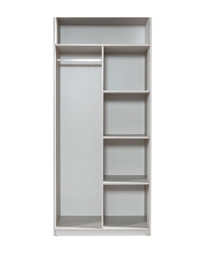 Infinity 2 Door Wardrobe With Hanger And Shelves | Modular Wardrobe | Modern Design Storage For Bedroom L100xW59xH230cm - L.Taupe - Image 2