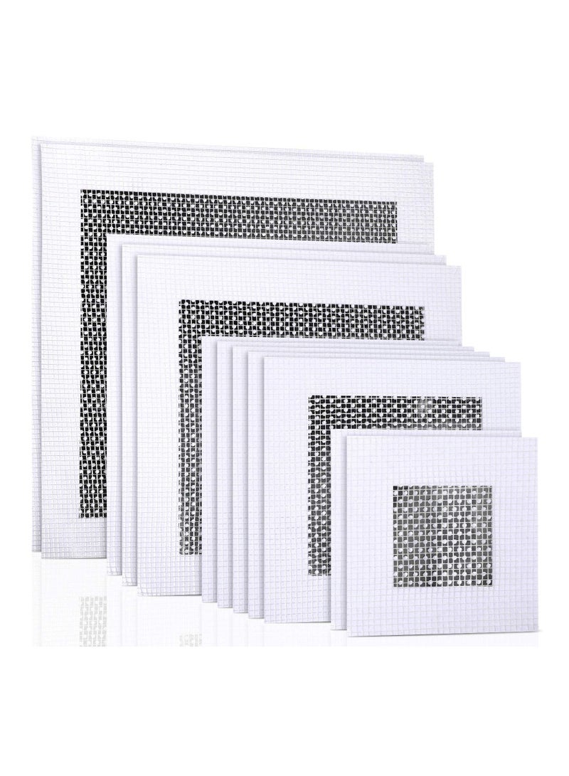 12 Pieces Aluminum Wall Repair Patch Self-Adhesive Mesh Drywall Tools Screen for Ceiling Plaster  - Image 1