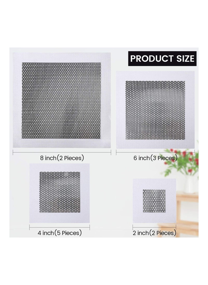12 Pieces Aluminum Wall Repair Patch Self-Adhesive Mesh Drywall Tools Screen for Ceiling Plaster  - Image 4