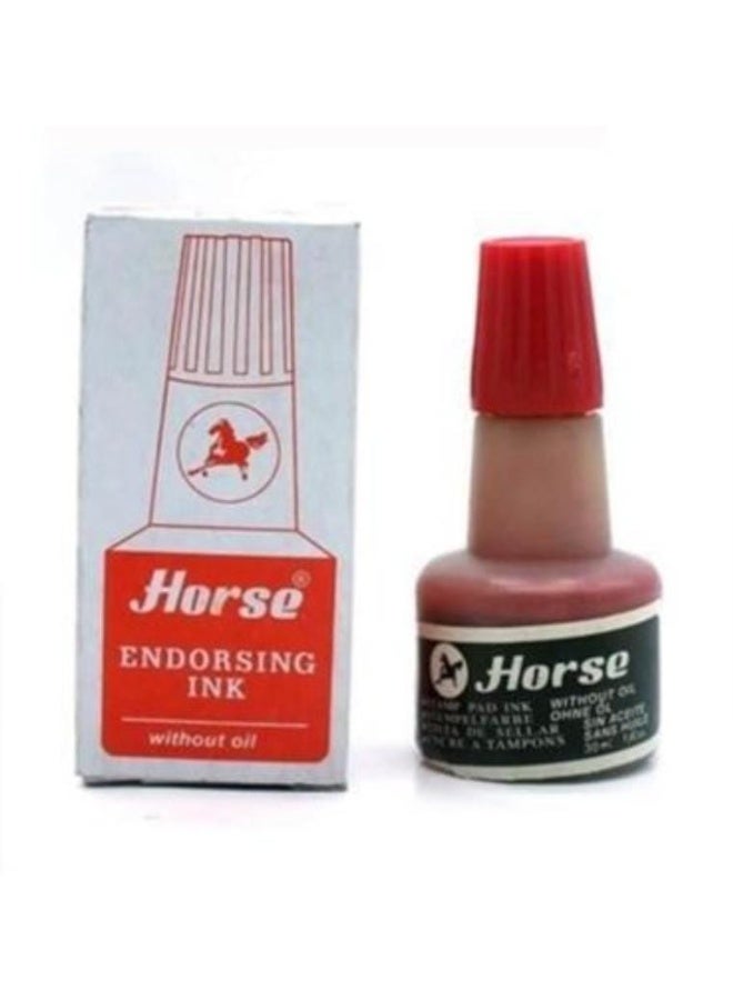 Horse Red ink bottle