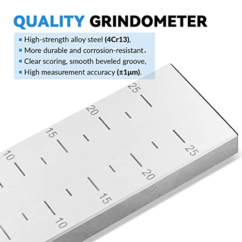 BAOSHISHAN 0-25um Grindometer Stainless Steel Fineness Gauge ISO Standard Single Groove with 2 Scrapers, Storage Case, 25μm/50μm/100μm/150μm Available (25μm) - Image 2