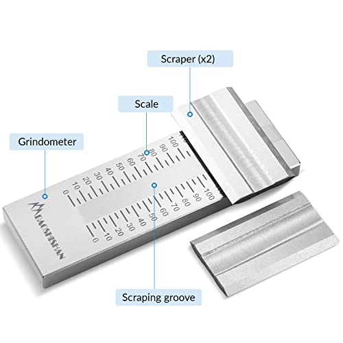 BAOSHISHAN 0-25um Grindometer Stainless Steel Fineness Gauge ISO Standard Single Groove with 2 Scrapers, Storage Case, 25μm/50μm/100μm/150μm Available (25μm) - Image 3