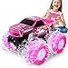 Drefirsa Pink Monster Truck Unicorn Remote Control Car 4WD All Terrain OffRoad Girl RC Truck with Colorful Light Waterproof Remote Car Toy for 6 7 8 9 10 11 12 Year Old Girl Birthday Gift - Image 2