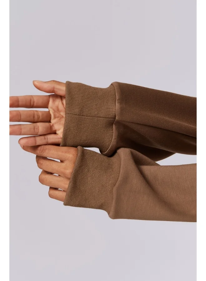 كون.يوغا KAWN YOGA Womens Loose Fit Light Sweatshirt