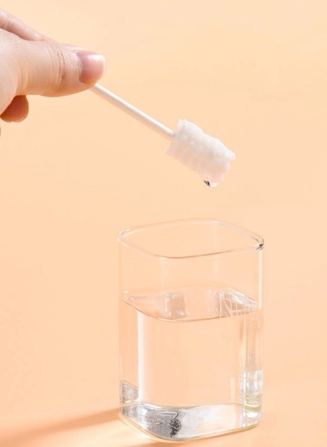 60 Pcs Baby Tongue Cleaner Infant Tongue Cleaner Newborn Gauze Oral Cleanser Mouth Tongue Cleaner Infant Toothbrush Baby Toothbrush For Babies and Toddlers - Image 2