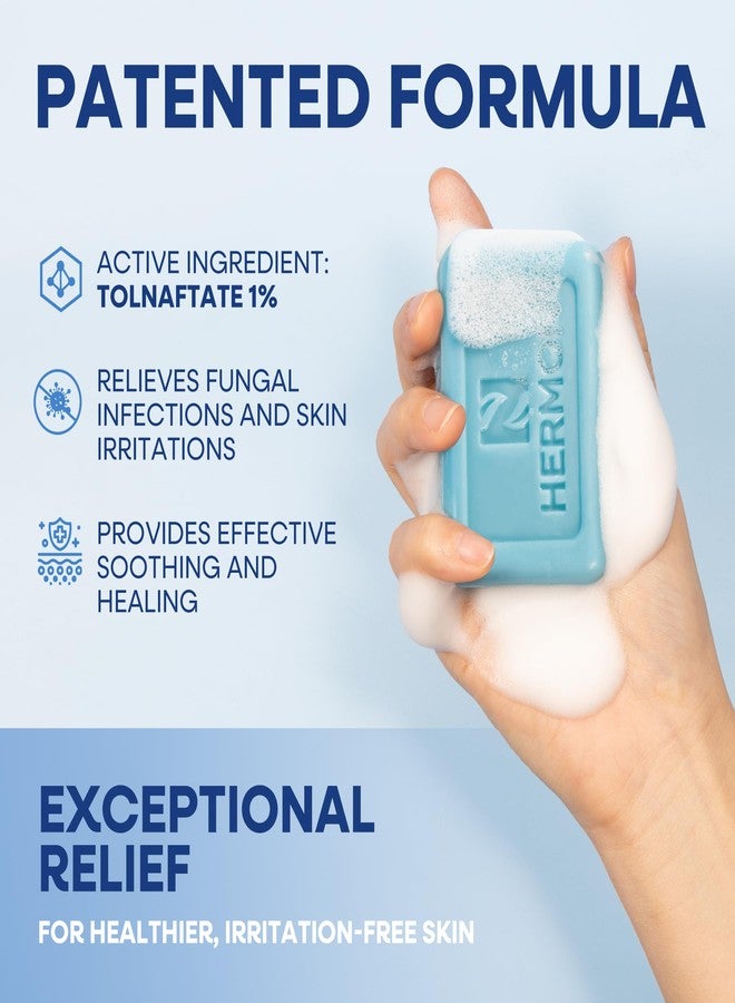 Hermon Antifungal Soap with Tea Tree Oil: Antifungal Bar Soothing Care & Relief of Itchy for Ringworm Jock Itch Athletes Foot - Body & Face Wash (1-Pack (2 Bars Original Tea Tree)) - Image 3