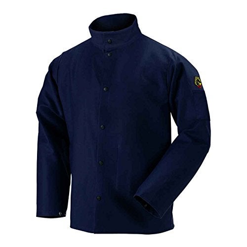 Black Stallion FN930C 30 9oz Navy FR Cotton Welding Jacket 4XLar