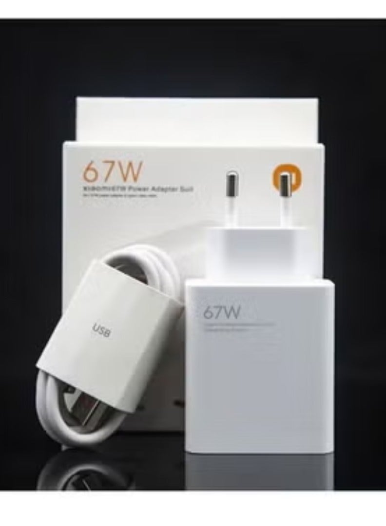 MUNTAQI 67W Fast Charging Power Adapter with USB Type-C Cable, High-Speed Wall Charger for Smartphones, Tablets, Laptops, and USB-C Devices – Compact Travel Charger with Intelligent Safety Protection, Universal Compatibility, Quick Charge Support - Image 3