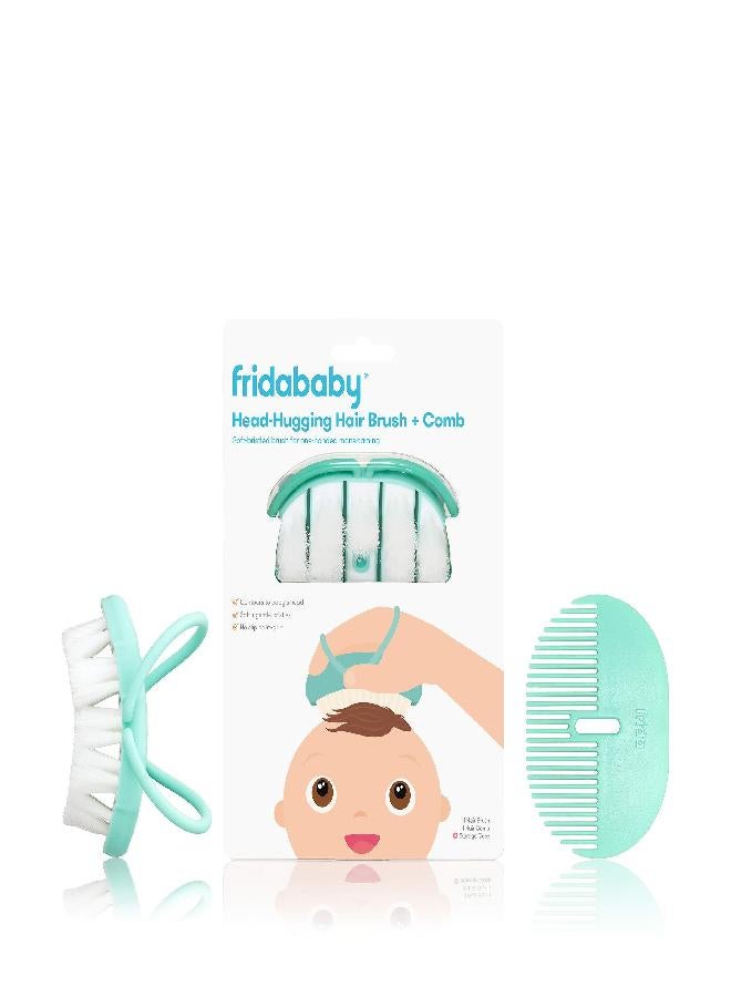 fridababy Frida Baby Infant Head-Hugging Hairbrush + Styling Comb Set, from The Makers of NoseFrida - Image 1