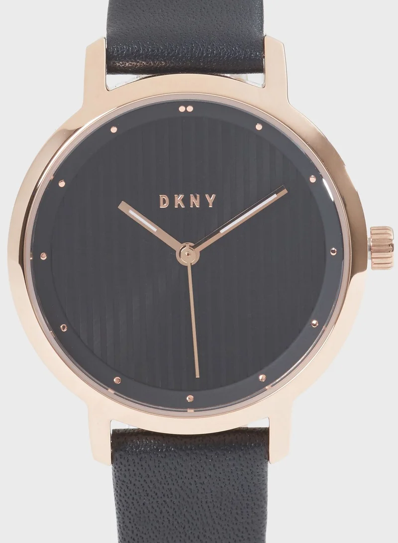 DKNY PU Strap Analog Watch