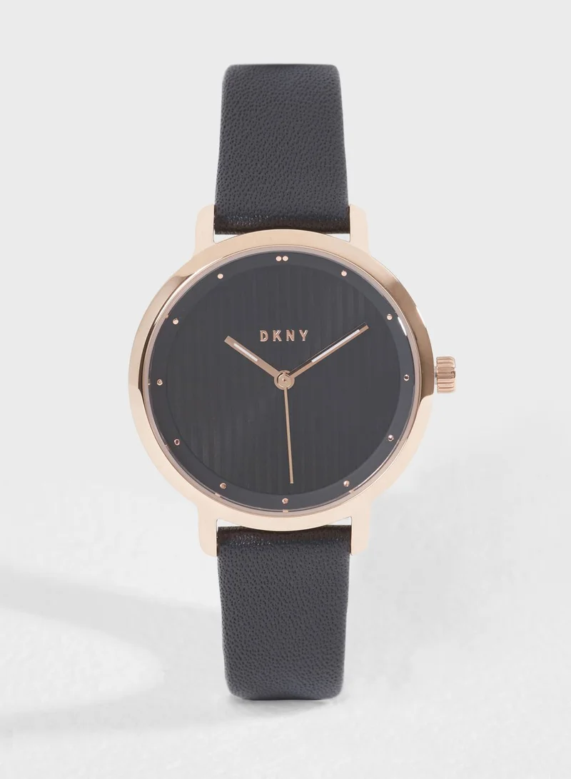 DKNY PU Strap Analog Watch