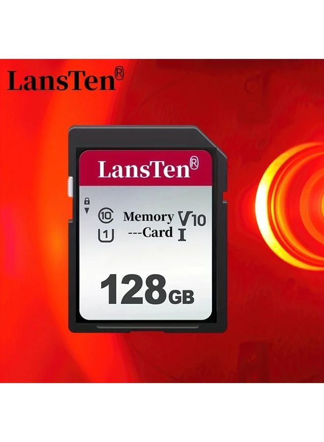 LansTen 128GB Class 10 High Speed Memory Card For Camera Video Capacity - Image 1