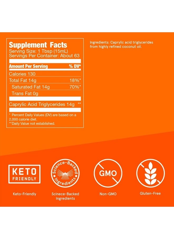 Bulletproof - Brain Octane C8 MCT Oil, 32 Ounces (Pack of 3), Keto Supplement for Sustained Energy and Fewer Cravings - Image 1