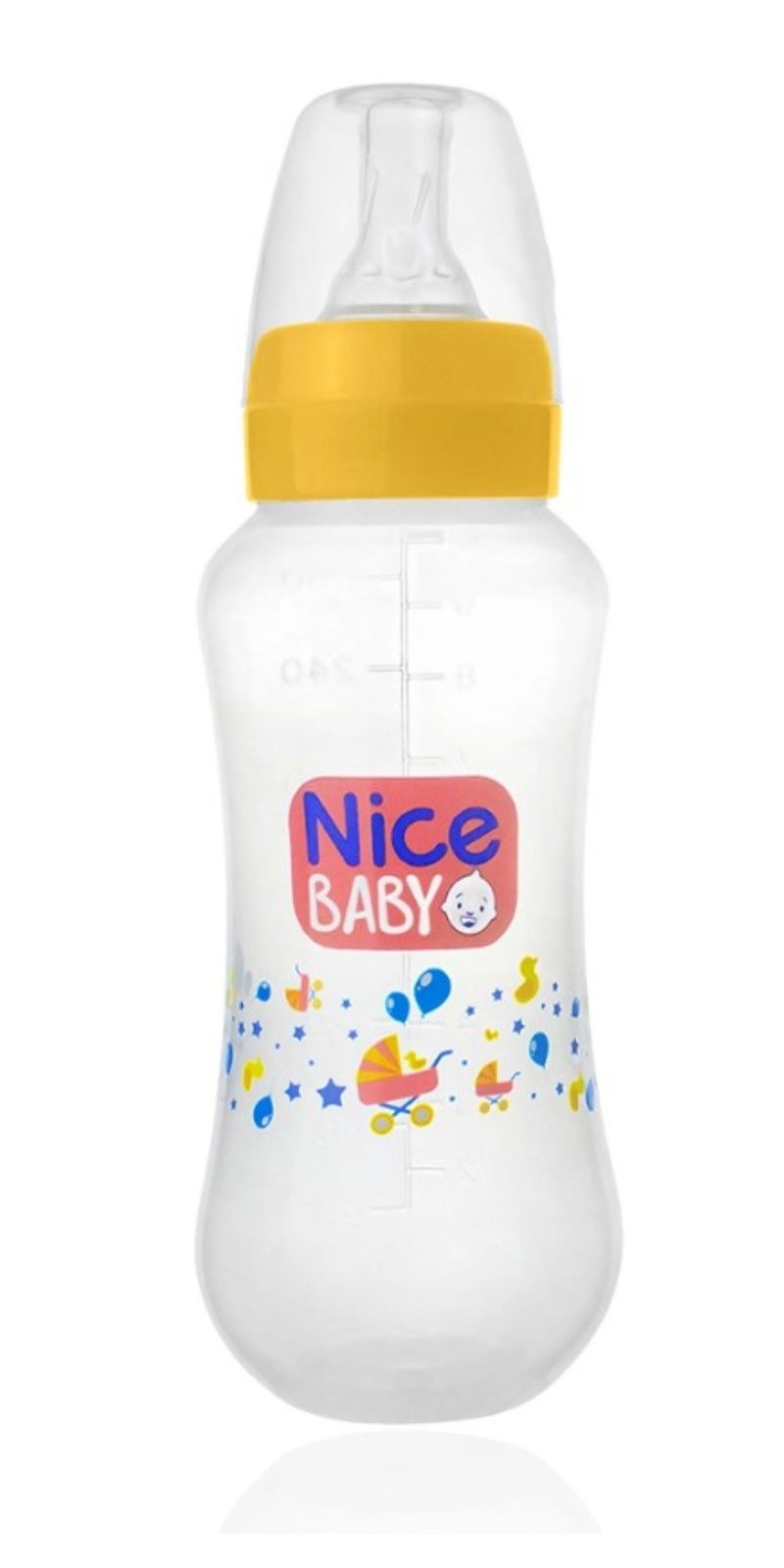 نايس بيبي ببرونة نايس بيبى بدون بيد 280 ml - اصفر- متعددة الاشكال - Image 1
