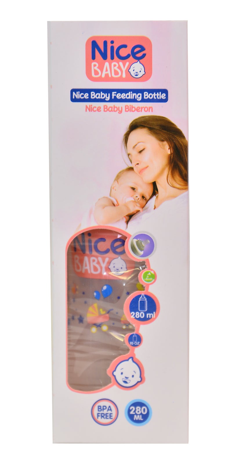 نايس بيبي ببرونة نايس بيبى بدون بيد 280 ml - اصفر- متعددة الاشكال - Image 2
