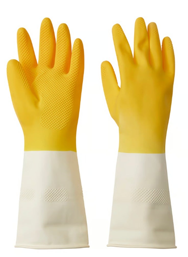 Ikea RINNIG Cleaning Gloves - Bright Yellow/Off-White - Image 1